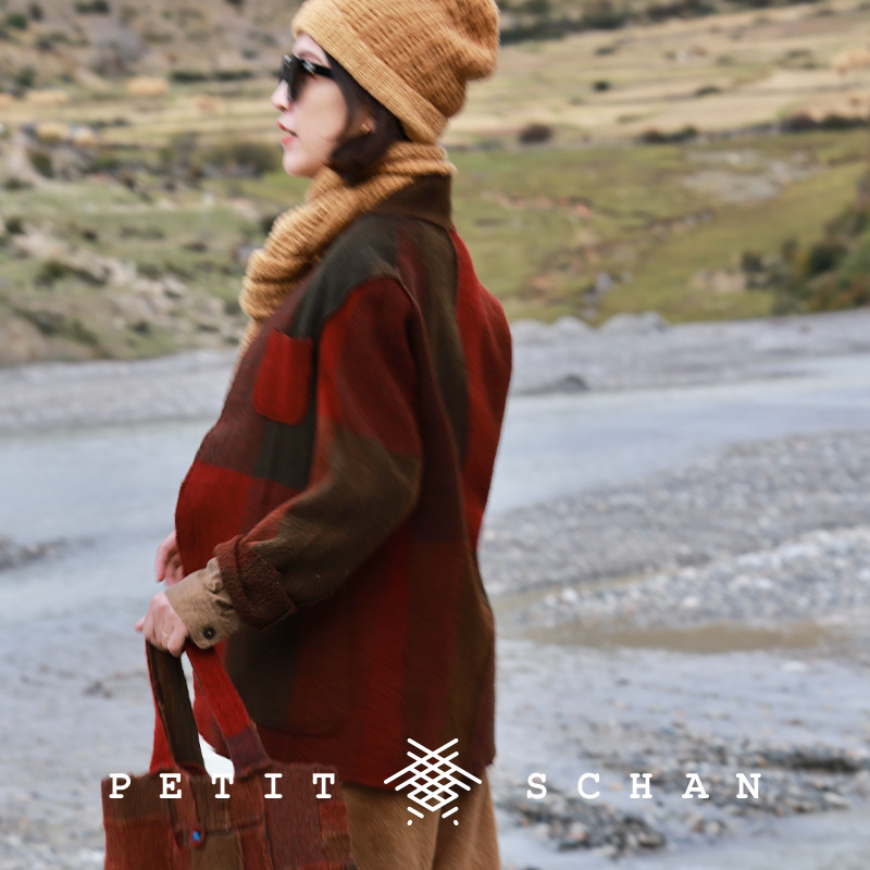 小闪羊毛拼接擀毡工艺手染手提袋