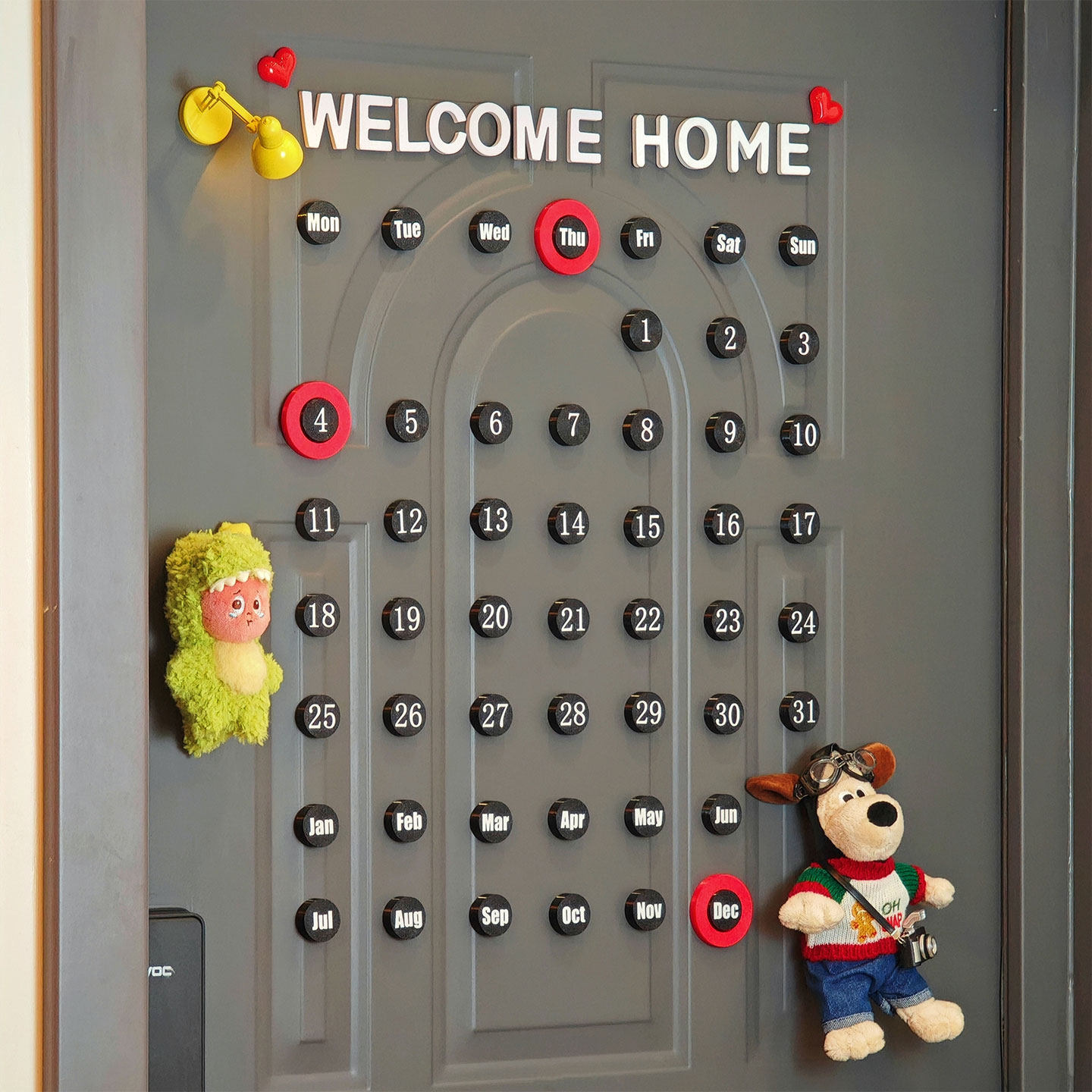 diy入户门磁吸万年历装饰小物件日历冰箱贴入户门改造小红书爆款,家居饰品,冰箱贴,淘宝优惠券,粉丝福利购,淘宝优惠卷