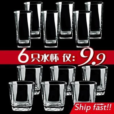 6pcs set Glass cup tea water juice beer milk drinking kettle