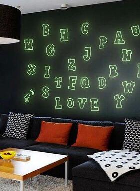 26psc Luminous Fluorescent Glow In The Dark English Letter