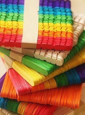 50 wooden lollipop popsicle sticks party kids crafts ice cr