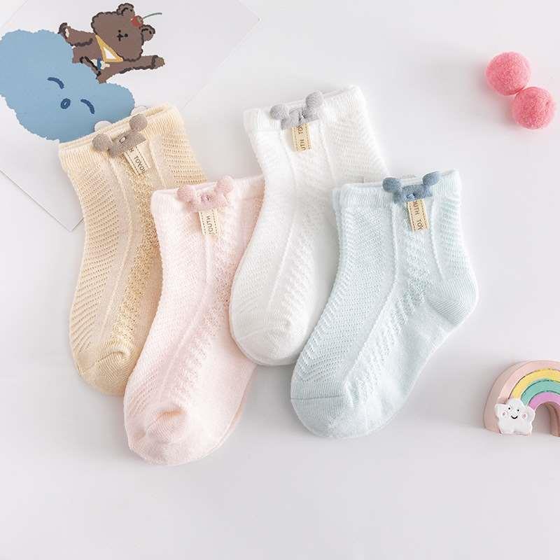 Baby socks summer thin breathable mesh socks short tube newb