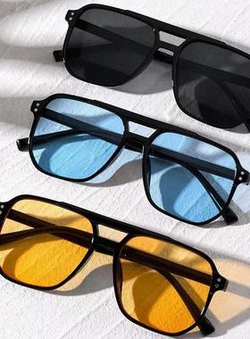 Vintage Men Women Big Sunglasses Men Square Shades Brand Des