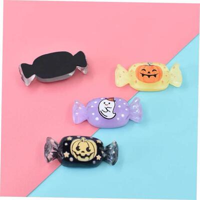 10Pcs Halloween Pumpkin Ghost Candy Flatback Cabochon