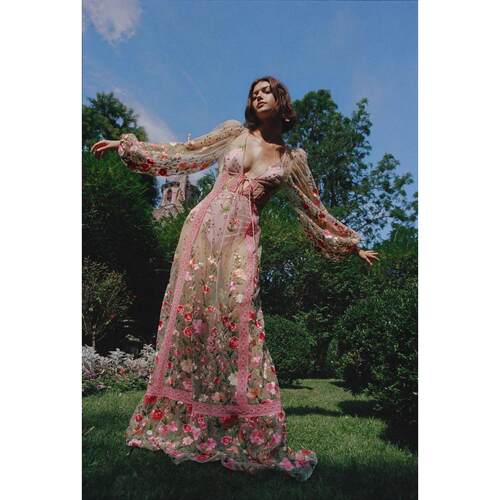 Women Summer Long Beach Dress Long Sleeve V Neck Backless Se