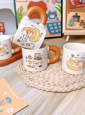 350ML Cute Cat Ceramic Cup Mug Student Gift