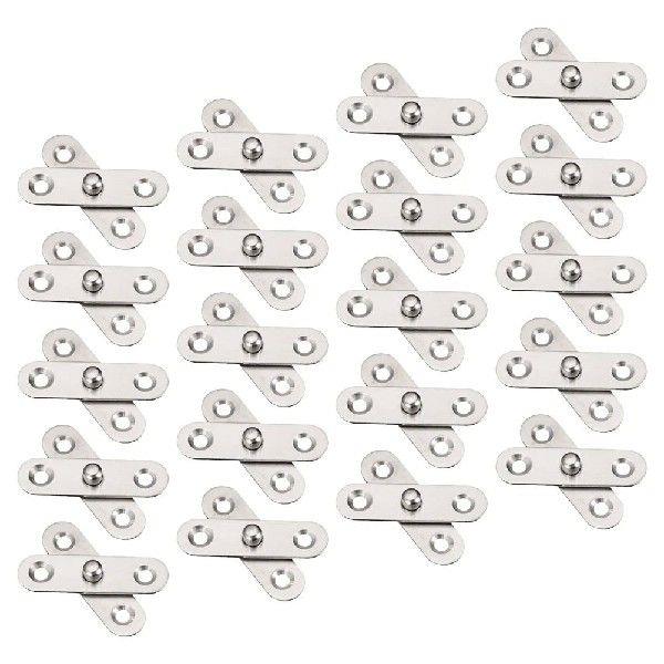 20 Pcs Hidden Hinge Rotatable 360 Degree Door Pivot Toy Box