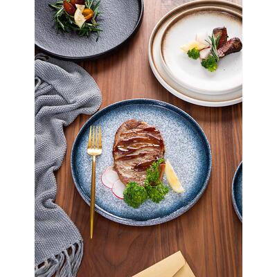 Ceramic Western food plate Japanese steak plate dinner tray