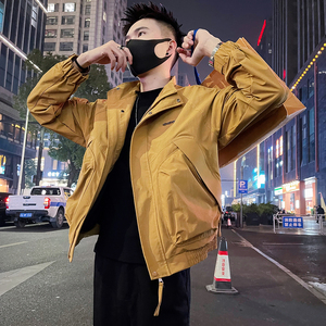 J89/P98控145 春款男士薄款工装大口袋夹克外套潮牌高级感痞帅黄2图片