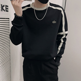 W131/P68控98秋款男士卫衣美式潮牌复古拼接撞色休闲圆领上衣3，男装卫衣，电商A366