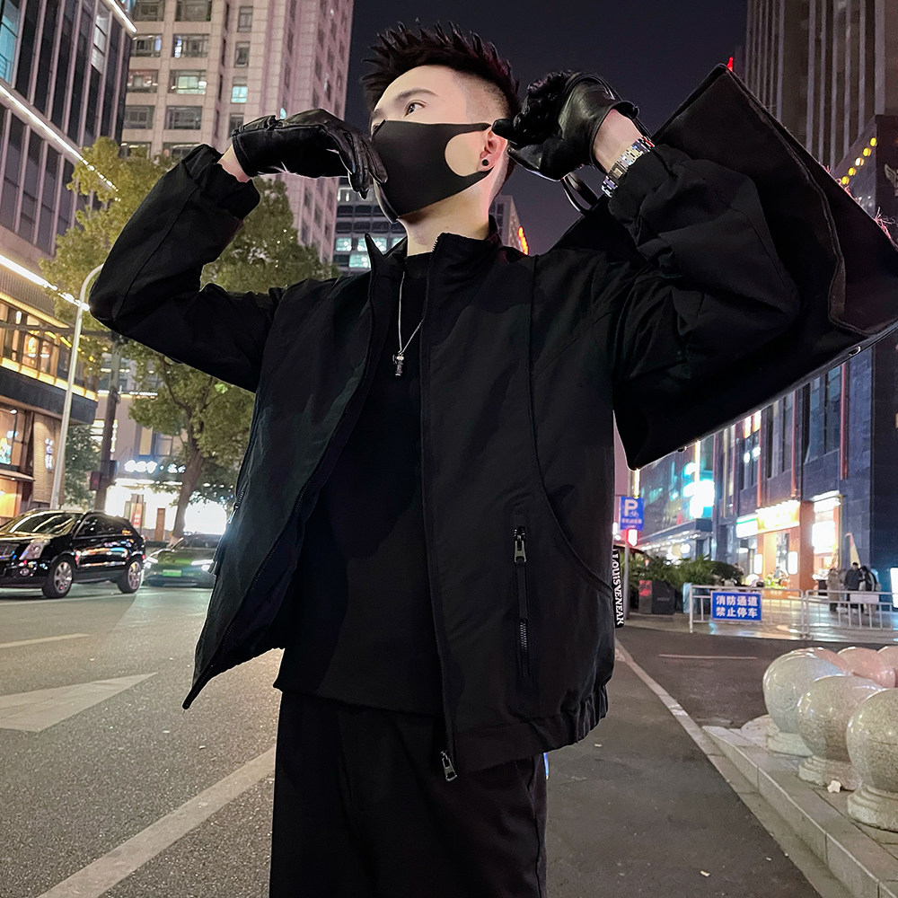 J87/P98控145 春款立领设计感薄款工装夹克外套男高级感外套黑1图片