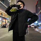 J61/P98控138秋款夹克外套男痞帅高级感纯色休闲工装男士上衣，男装夹克，电商A366