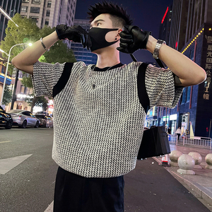 T232/P58控78 短袖T恤男夏季新款圆领半袖上衣潮流百搭休闲灰1图片