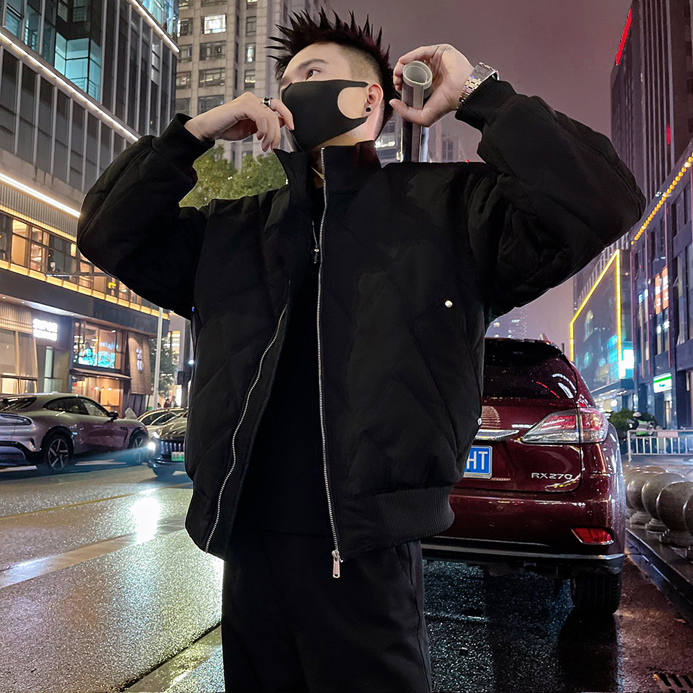 A58/P148控198秋冬男款保暖棉服外套男潮牌痞帅休闲立领上衣黄1,男装棉衣,电商A366