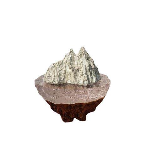 客厅新款玄关山水摆件办公室假山透明水晶新中式雕塑艺术品山石