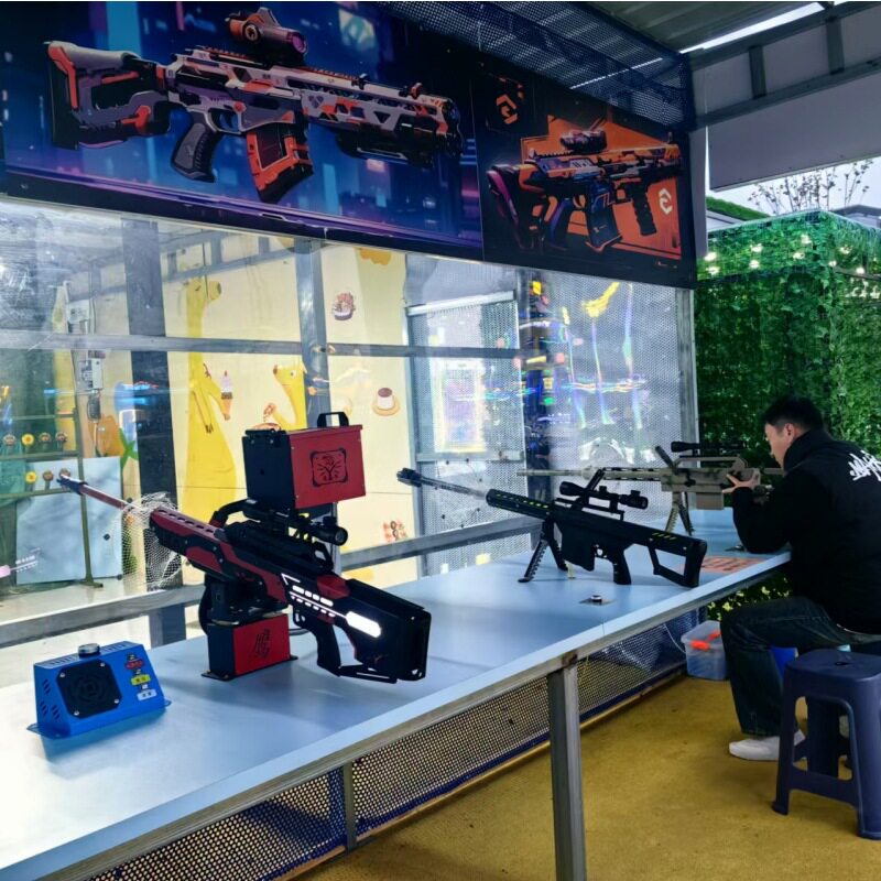 黑龙江户外娱乐射击项目枪林弹雨气炮枪军事夏令营射击游乐气炮枪