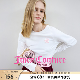 上衣 Juicy Couture橘滋T恤女2025年秋季 新款 白色简约休闲基础长袖