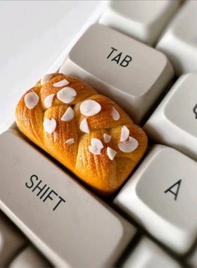 客制化1.75u吐司造型可爱键帽 面包风格美食键帽 CEKE品牌专用