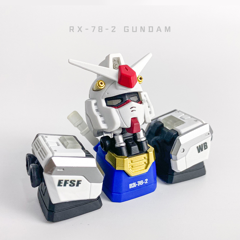 元祖高达键帽机甲键帽发光键帽机械键盘强袭自由高达三连键帽独角