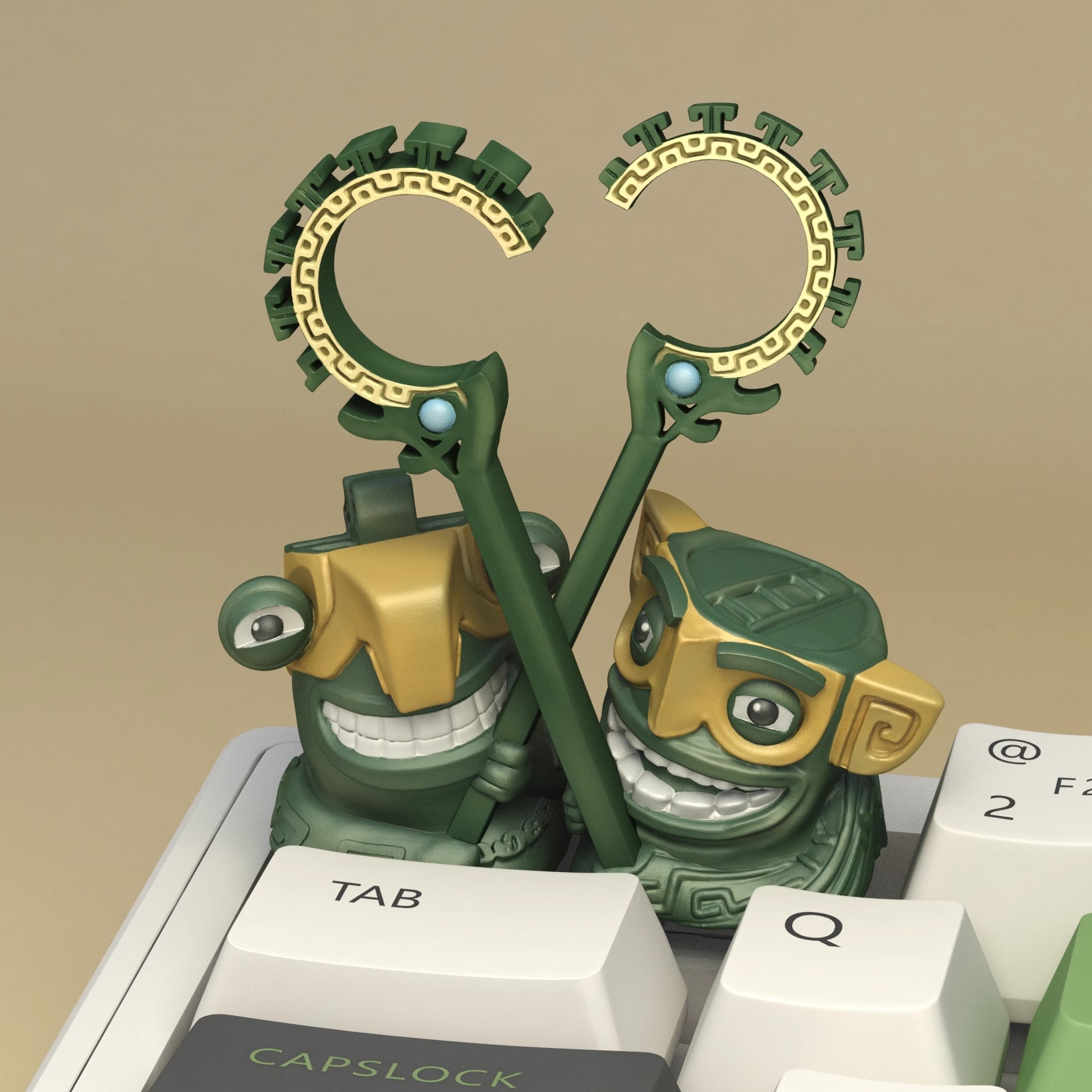 结界兽键帽哪吒2创意树脂