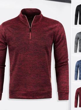 Thin standing collar long sleeve hoodie 薄款大码立领长袖卫衣