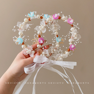 超仙花簇蝴蝶结飘带发箍女儿童洋气时尚发卡女童高级感头箍头饰窟