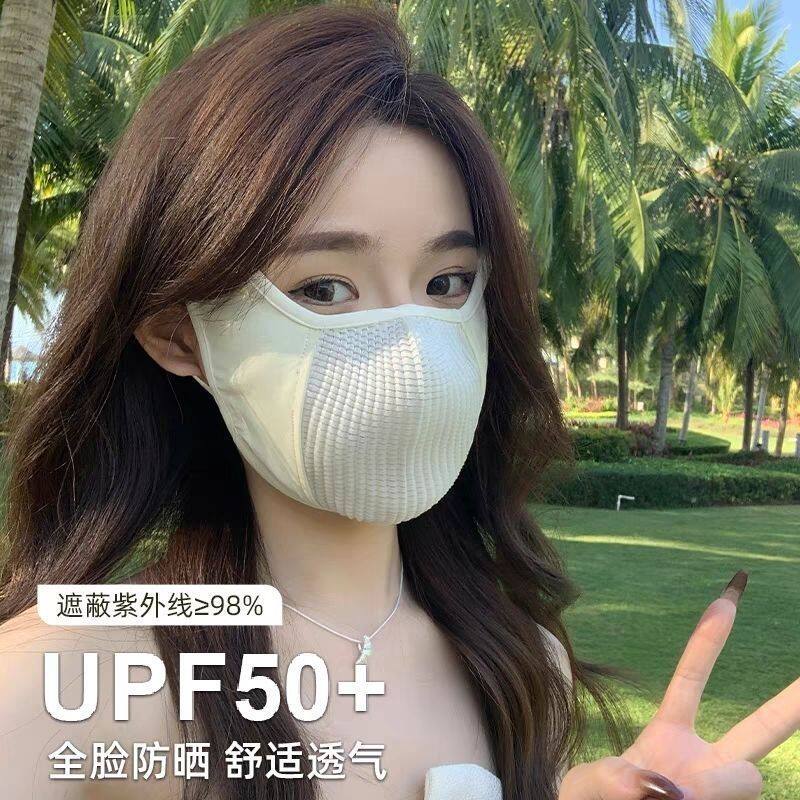 运动骑行遮阳防晒口罩防紫外线女公路车户外登山透气冰丝专用面罩