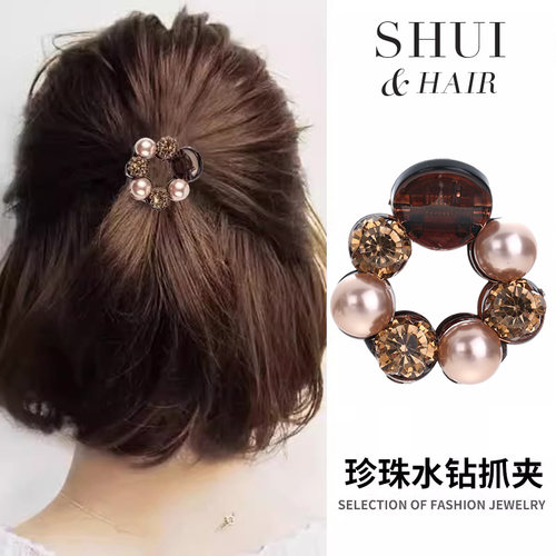 2025新款中号发夹闪钻高级感夹子女半扎小抓夹精致鲨鱼夹发饰发卡