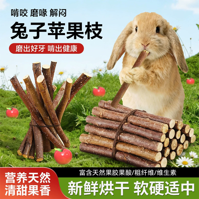 兔子苹果枝磨牙棒专用神器啃咬可食用龙猫荷兰猪仓鼠解闷玩具零食