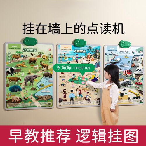 有声逻辑挂图会说话的有声书早教机幼儿童发声学习英语