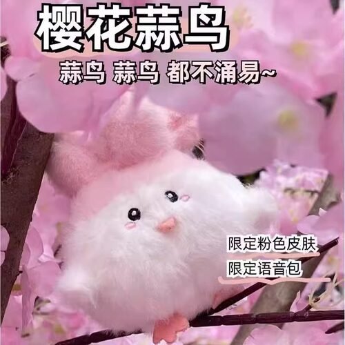【发声蒜鸟】武汉文创蒜鸟发声玩偶纪念湖北旅游毛绒玩具公仔挂件