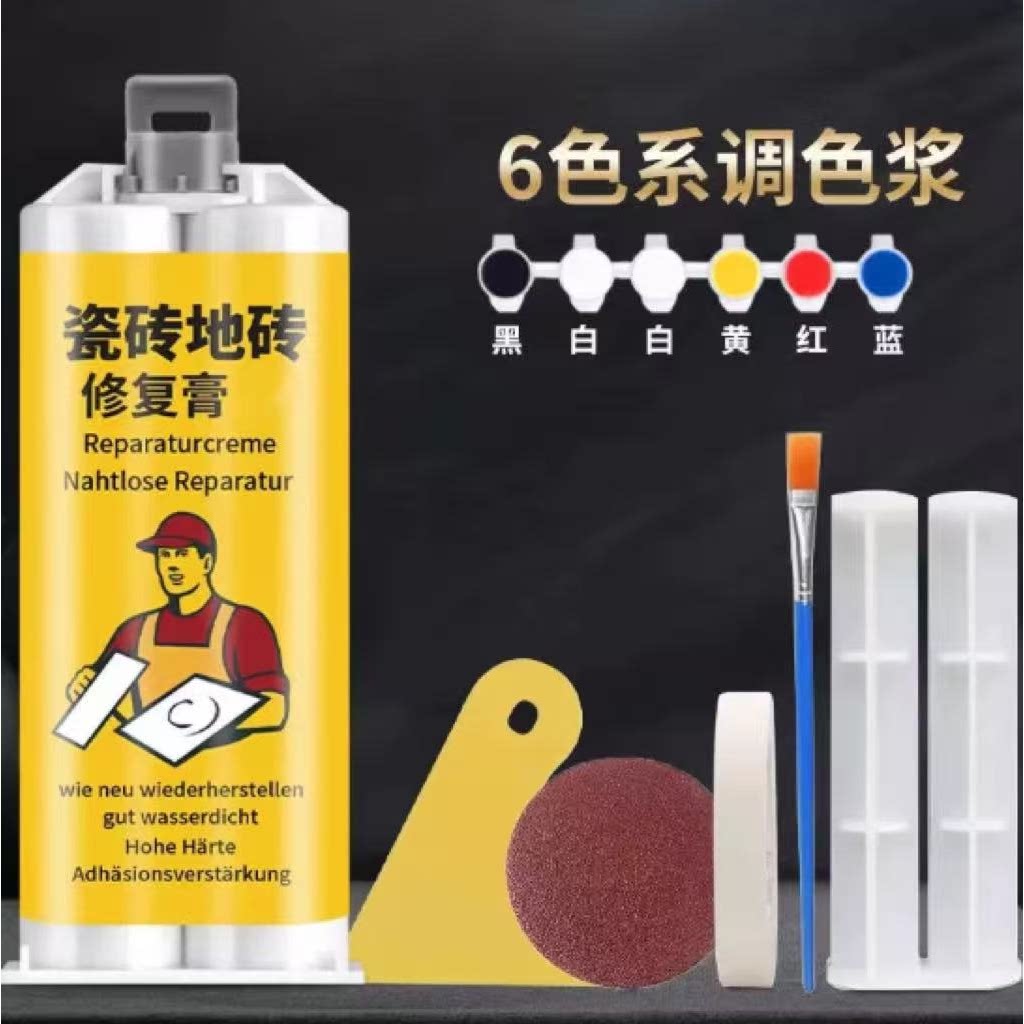 瓷砖修补膏釉面修复膏大理石地板砖补坑洞补洞贴陶瓷膏修补胶