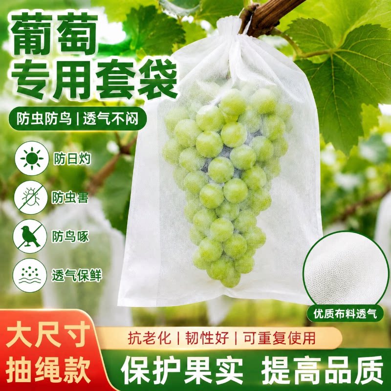 水果套袋西瓜葡萄套袋无纺布水果防蝇虫啃食桃子梨羊角蜜防鸟果袋
