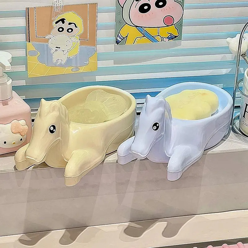小马肥皂盒卫生间洗手台可爱小猪香皂盒家用沥水皂盒创意大号皂碟