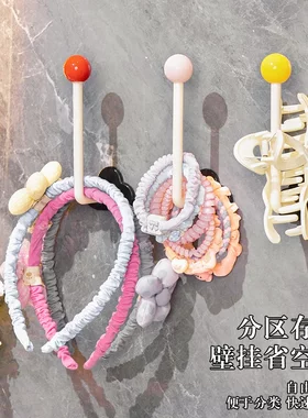 卫生间发圈发绳收纳架壁挂墙上头绳皮筋挂钩首饰发卡发饰头箍粘钩