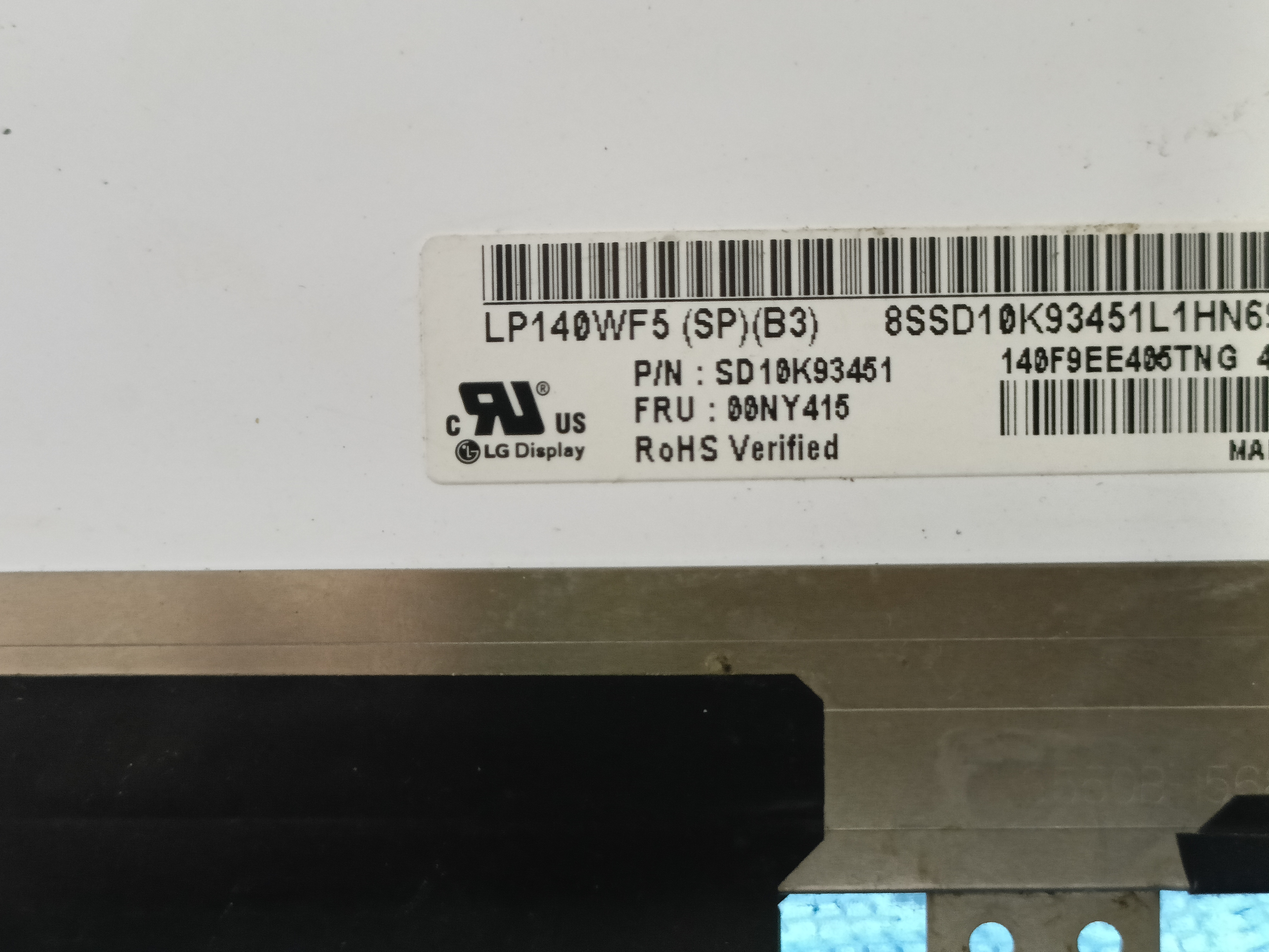 LG  LP140WF5(SP)(B3) 1920/1080  小口40针EDP 0.4mm间距