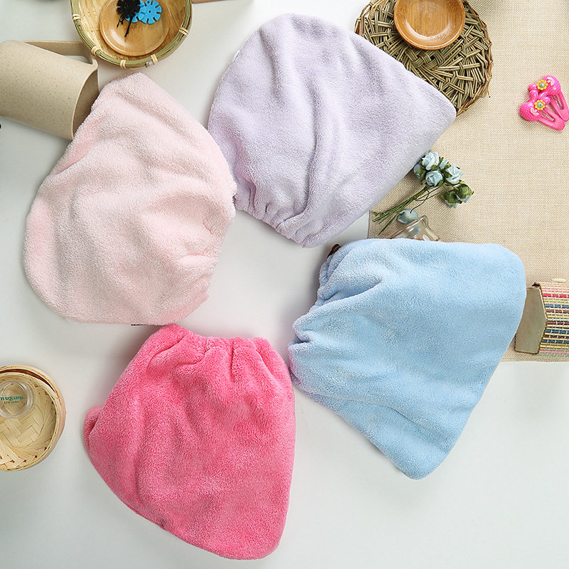 珊瑚绒干发帽吸水洗头发速干毛巾包头巾女加厚浴帽儿童擦头巾