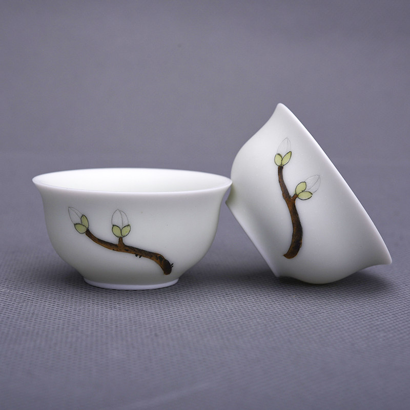 望龙陶瓷亚光釉玉兰茶具