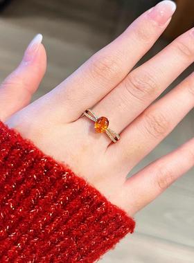 麋鹿钻百搭石纯银满S925戒指