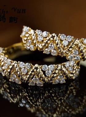 女宫廷红色通体麋鹿指环高贵