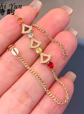 s925纯银圣诞树满钻三角形彩钻