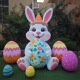 复活节卡通兔子彩蛋泡沫雕塑大型装 饰摆件商业美陈道具场景布置