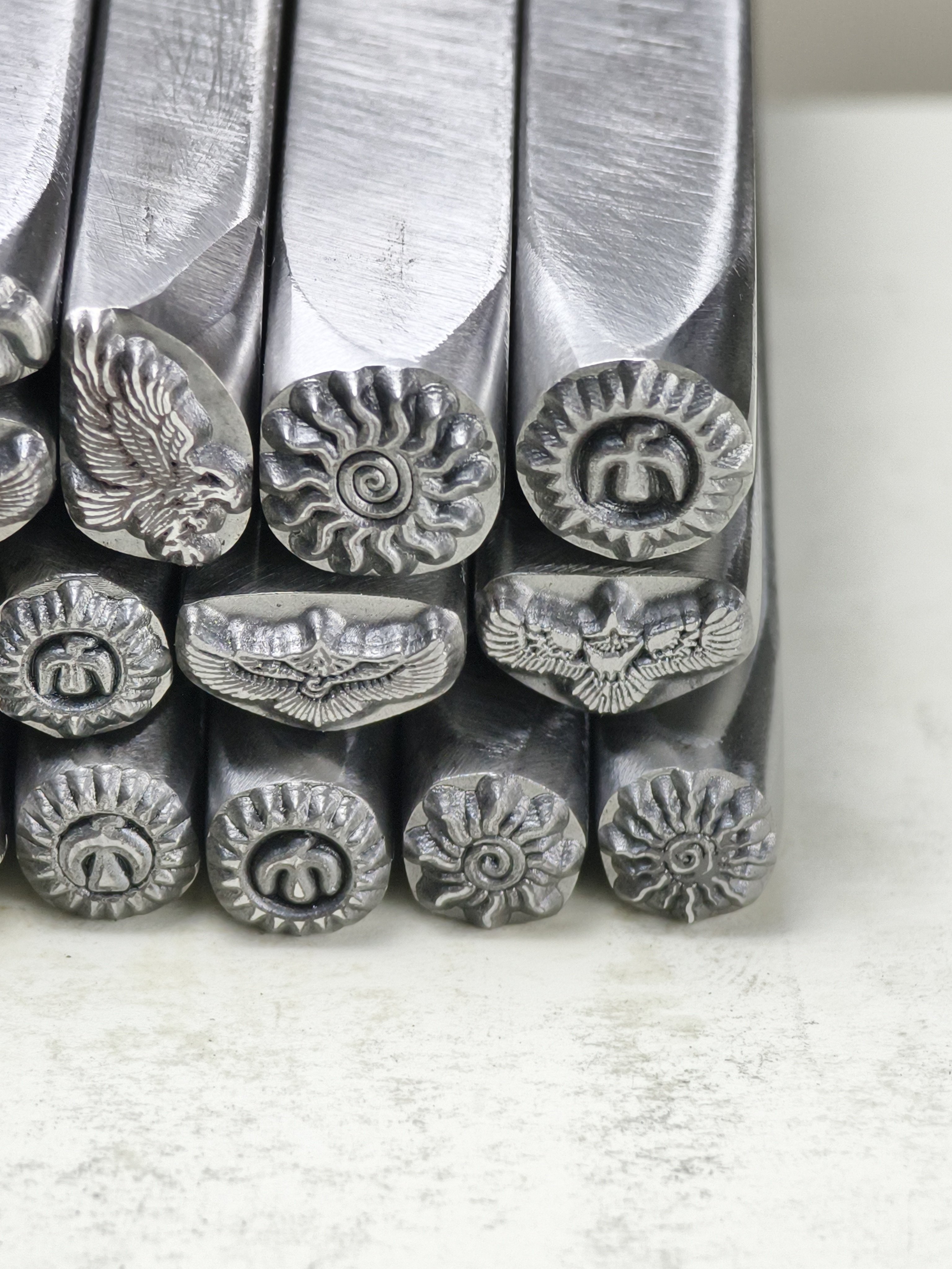 中国龙飞龙纹钢印打金银吉言手镯专用錾刻花錾子模具雕刻钢火足硬