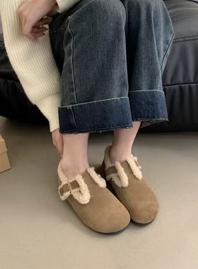 【春春Spring八周年盛典】厚底加绒勃肯鞋毛毛鞋女鞋5779