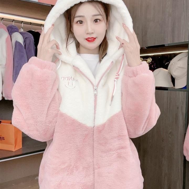 2025秋冬新款羊羔绒少女羊羔外套加绒棉服初高中学生上衣加厚刺绣,女装/女士精品,短外套,淘宝优惠券,粉丝福利购,淘宝优惠卷