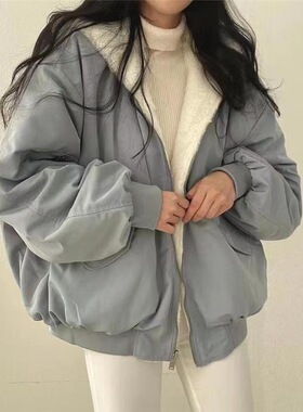 双面穿棉衣外套女2025冬季新款韩版宽松BF棉服潮ins棉袄高颜值女