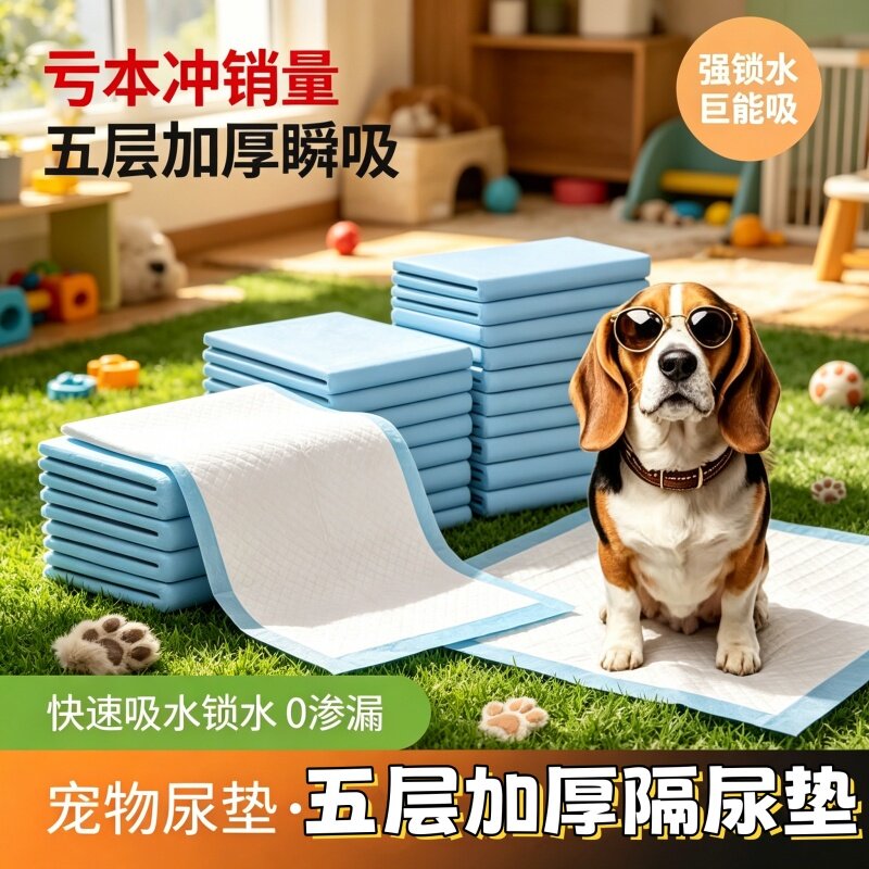 加厚防漏狗狗尿垫尿片厕所除臭宠物吸水垫尿不湿一次性尿布大码款
