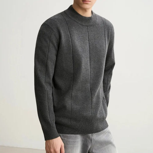 男士半高领保暖针织衫毛衣