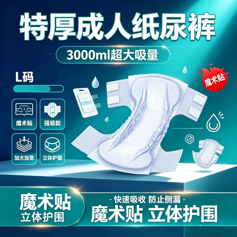 舒寿祥加厚防漏成人拉拉裤XXL大码老人尿不湿干爽透气舒适厂家批