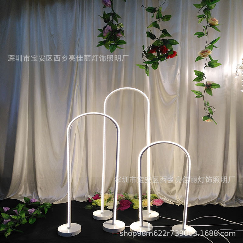 新款婚庆道具批发小盘高山流水路引发光3件套T台布置婚礼背景装饰